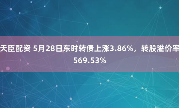 天臣配资 5月28日东时转债上涨3.86%，转股溢价率569.53%