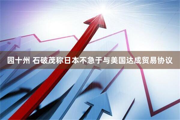 园十州 石破茂称日本不急于与美国达成贸易协议