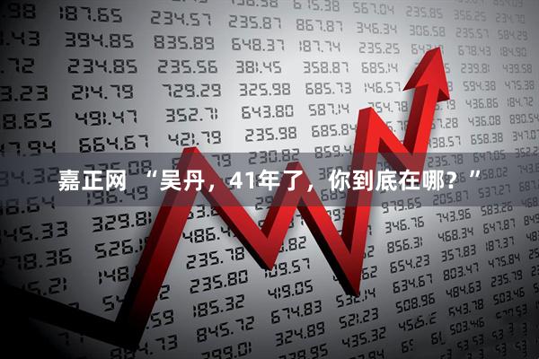 嘉正网  “吴丹，41年了，你到底在哪？”