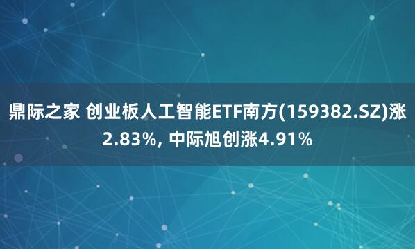鼎际之家 创业板人工智能ETF南方(159382.SZ)涨2.83%, 中际旭创涨4.91%